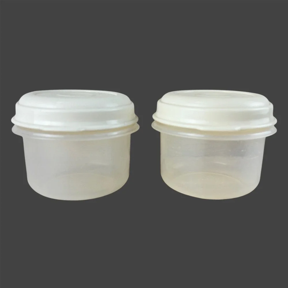 Rubbermaid Servin Saver 1 Cup #6 Set Of 2 Food Storage Round Container Lid Vtg